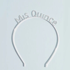 NWT Mid Quince blingy headband‎ for quincenera silver headband